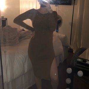 Midi tan dress